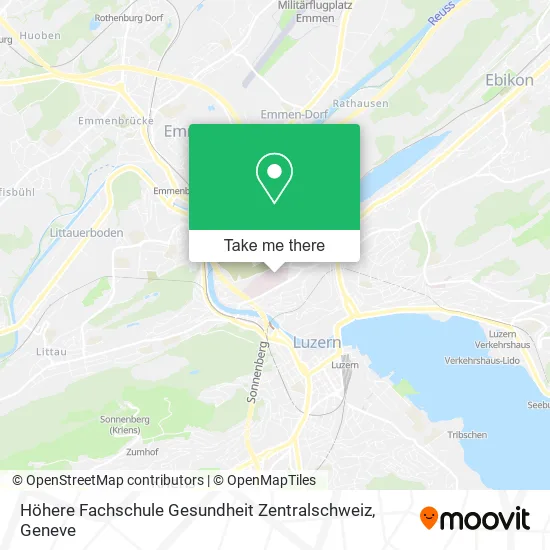 Höhere Fachschule Gesundheit Zentralschweiz map