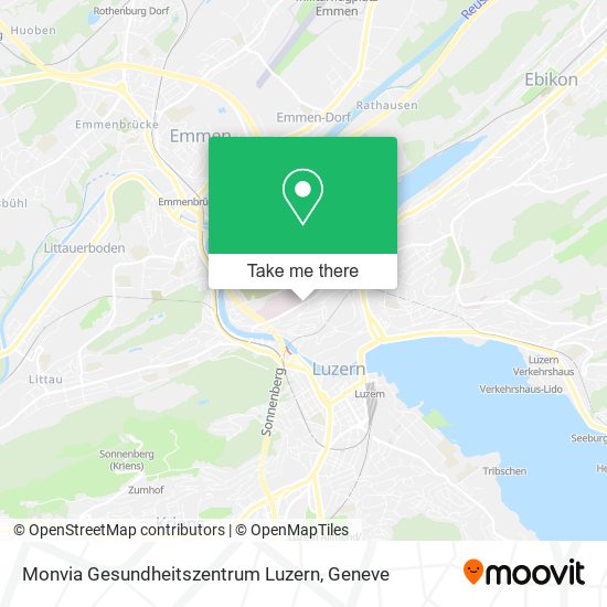 Monvia Gesundheitszentrum Luzern map