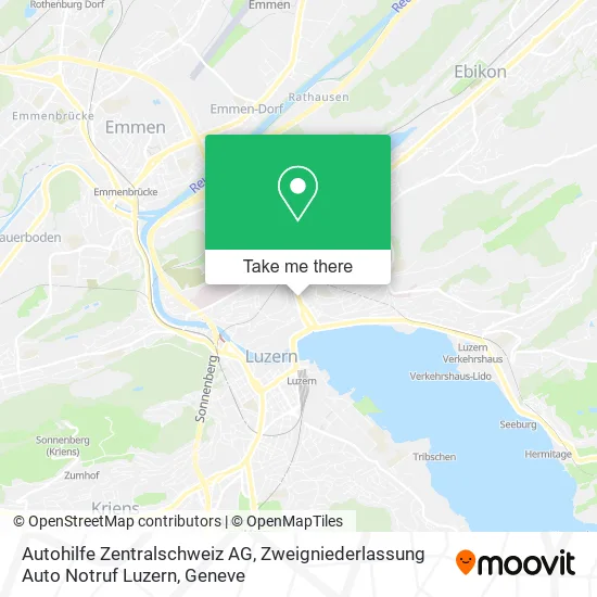 Autohilfe Zentralschweiz AG, Zweigniederlassung Auto Notruf Luzern map