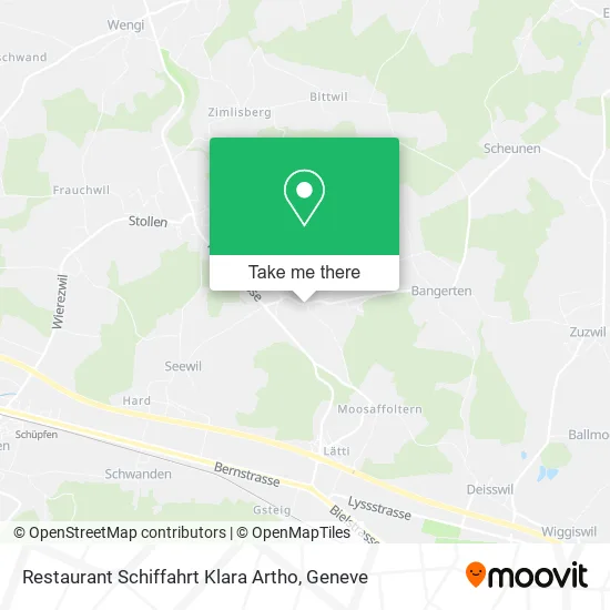 Restaurant Schiffahrt Klara Artho map
