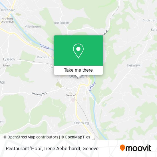 Restaurant 'Hobi', Irene Aeberhardt map