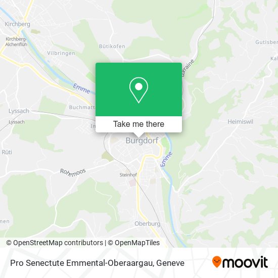 Pro Senectute Emmental-Oberaargau map