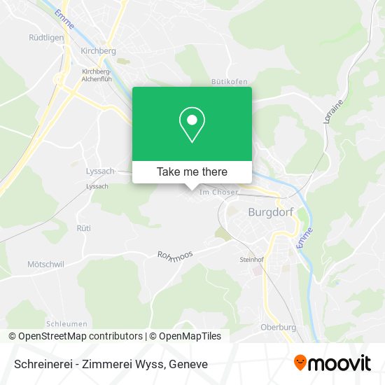 Schreinerei - Zimmerei Wyss map