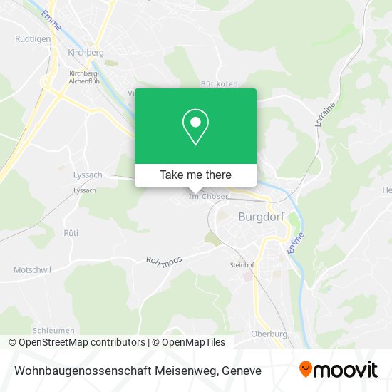 Wohnbaugenossenschaft Meisenweg map