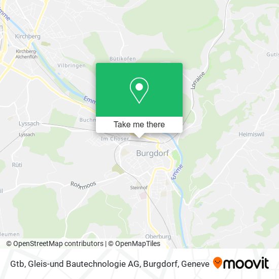 Gtb, Gleis-und Bautechnologie AG, Burgdorf map
