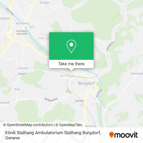 Klinik Südhang Ambulatorium Südhang Burgdorf map