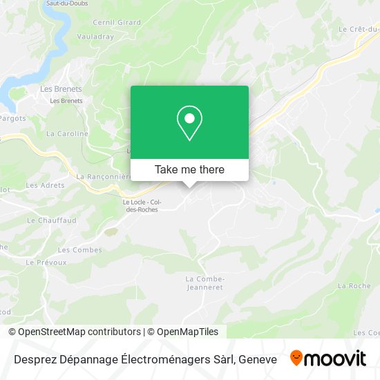 Desprez Dépannage Électroménagers Sàrl map