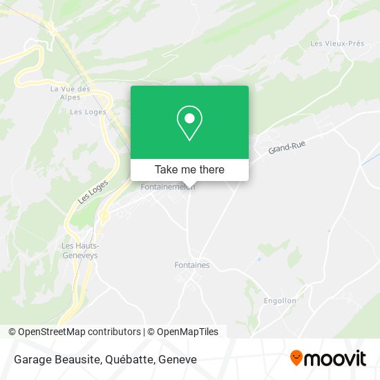 Garage Beausite, Québatte map