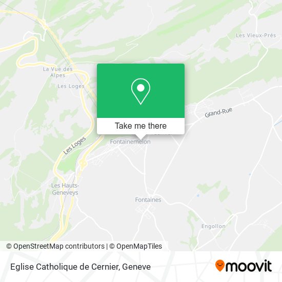 Eglise Catholique de Cernier map