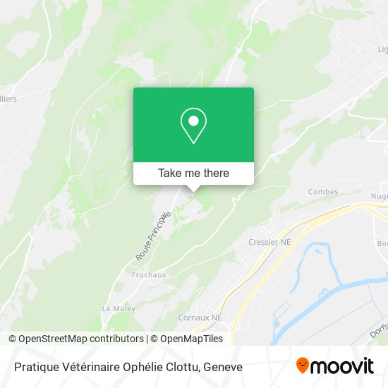 Pratique Vétérinaire Ophélie Clottu map