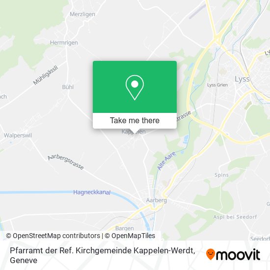 Pfarramt der Ref. Kirchgemeinde Kappelen-Werdt map