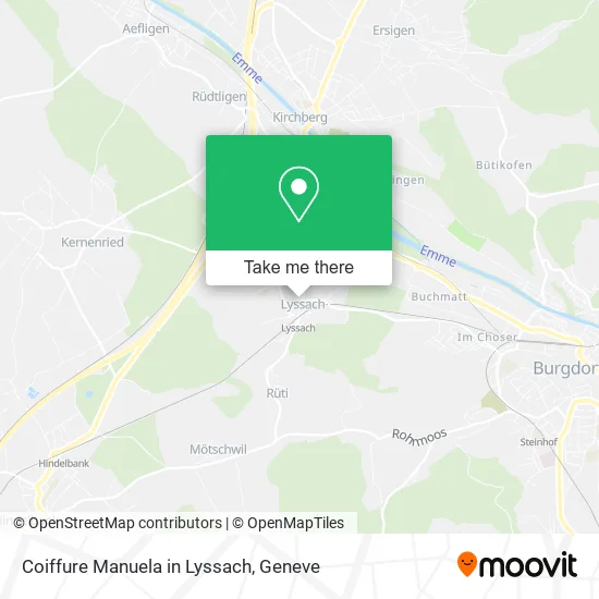 Coiffure Manuela in Lyssach map