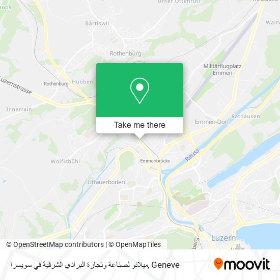 ميلانو لصناعة وتجارة البرادي الشرقية في سويسرا map