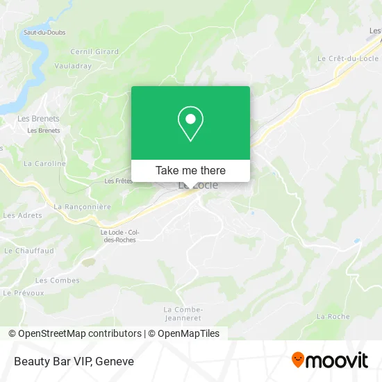 Beauty Bar VIP map