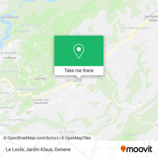 Le Locle, Jardin Klaus map