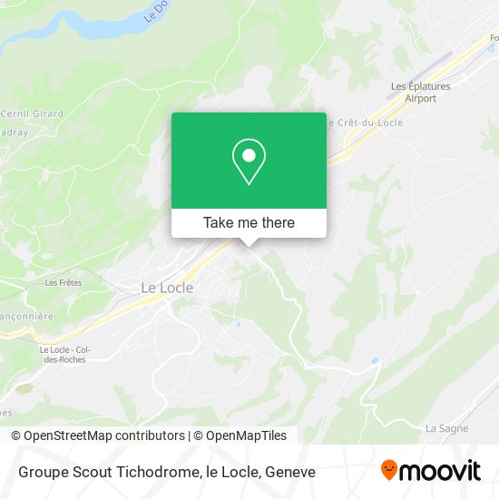 Groupe Scout Tichodrome, le Locle map