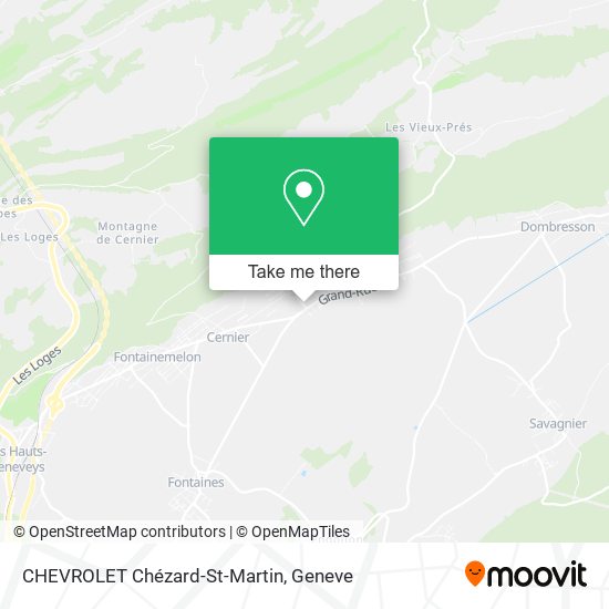 CHEVROLET Chézard-St-Martin map