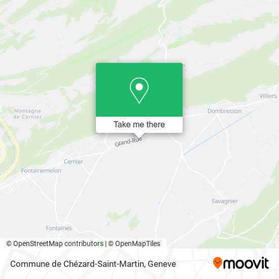 Commune de Chézard-Saint-Martin map