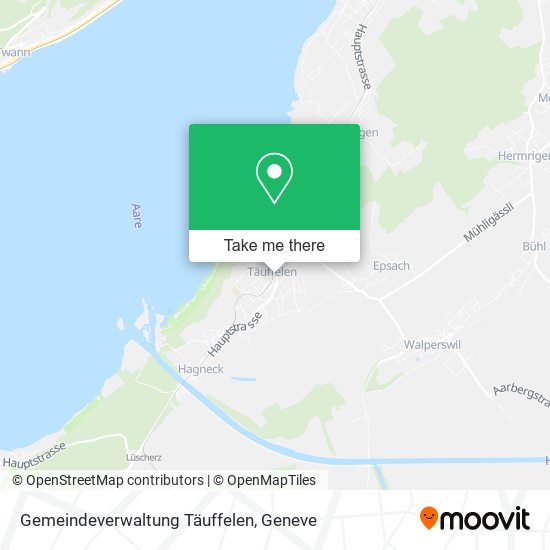 Gemeindeverwaltung Täuffelen map