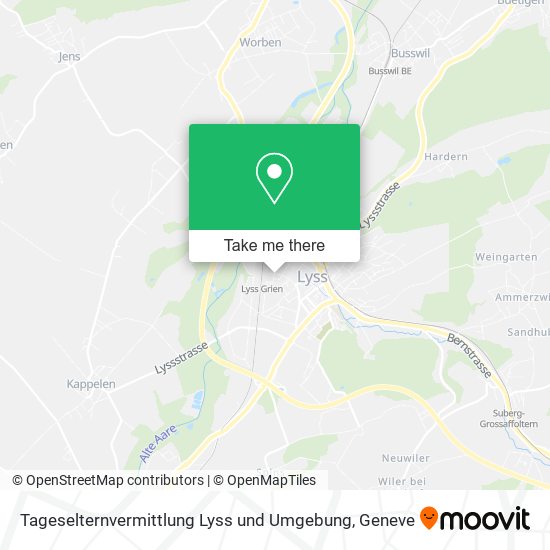 Tageselternvermittlung Lyss und Umgebung map