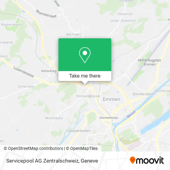 Servicepool AG Zentralschweiz map