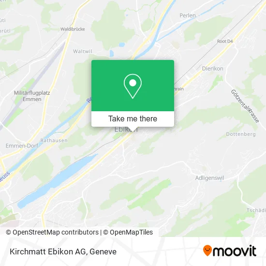 Kirchmatt Ebikon AG map