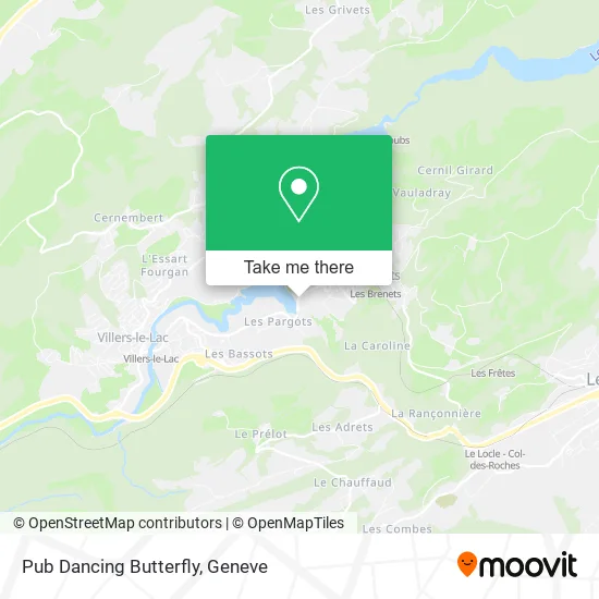 Pub Dancing Butterfly map