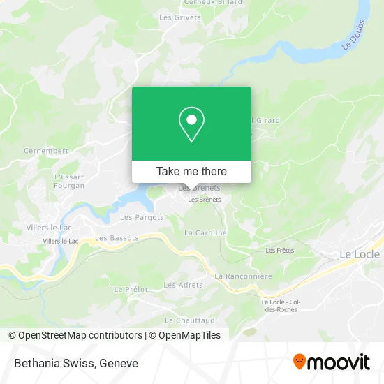 Bethania Swiss map