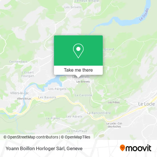 Yoann Boillon Horloger Sàrl map