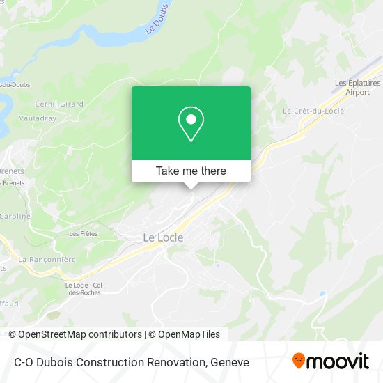 C-O Dubois Construction Renovation map