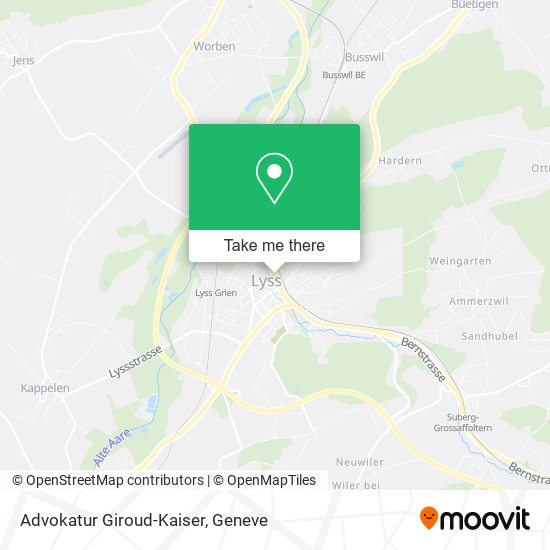 Advokatur Giroud-Kaiser map