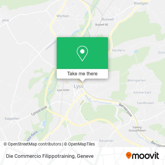 Die Commercio Filippotraining map