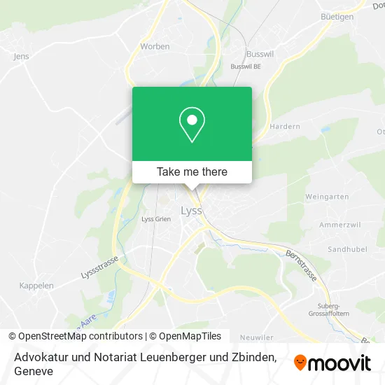 Advokatur und Notariat Leuenberger und Zbinden map