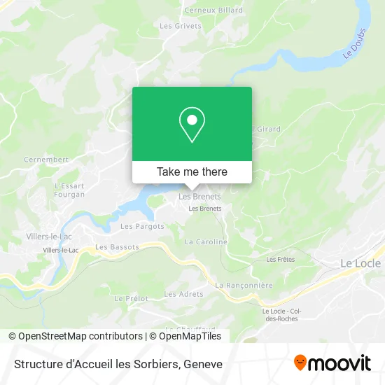 Structure d'Accueil les Sorbiers map