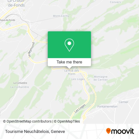 Tourisme Neuchãtelois map