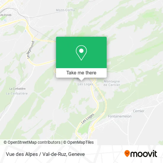 Vue des Alpes / Val-de-Ruz map