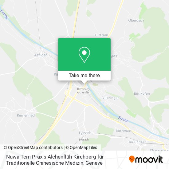 Nuwa Tcm Praxis Alchenflüh-Kirchberg für Traditionelle Chinesische Medizin map