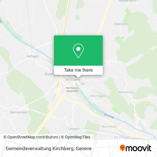 Gemeindeverwaltung Kirchberg map