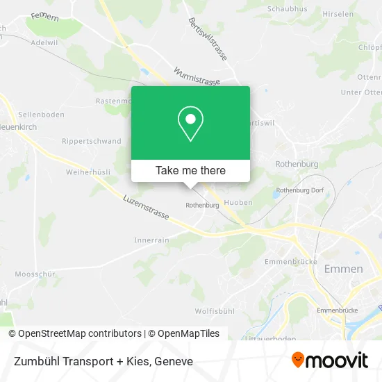 Zumbühl Transport + Kies map