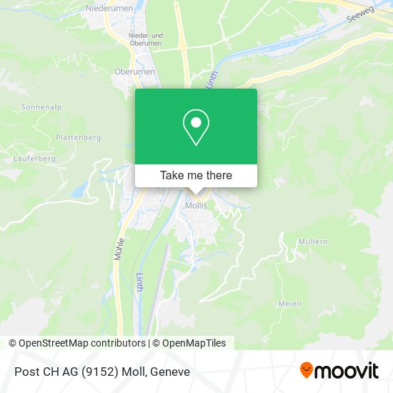 Post CH AG (9152) Moll map