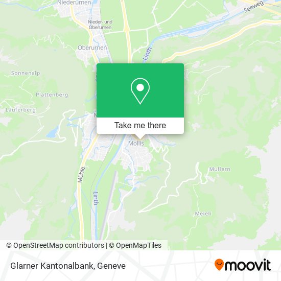 Glarner Kantonalbank map