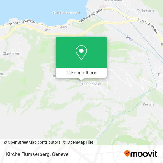 Kirche Flumserberg map