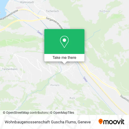 Wohnbaugenossenschaft Guscha Flums map