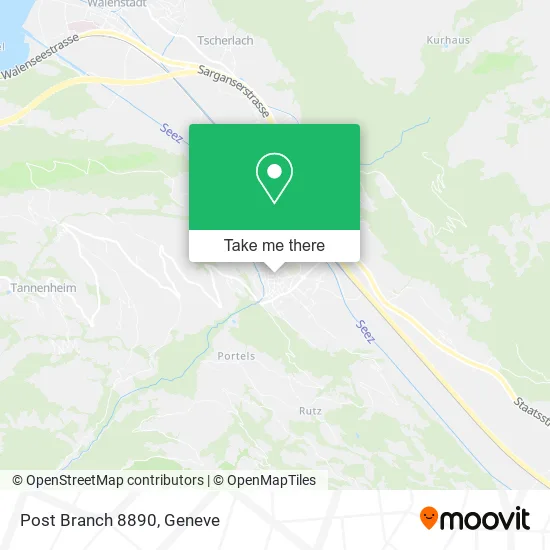 Post Branch 8890 map