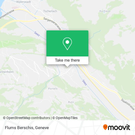 Flums Berschis map