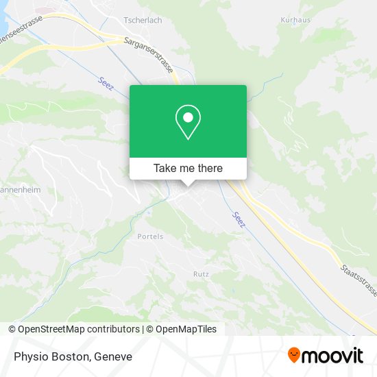 Physio Boston map