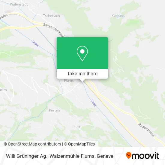 Willi Grüninger Ag., Walzenmühle Flums map