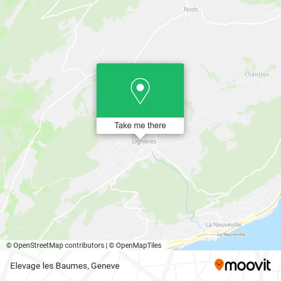 Elevage les Baumes map