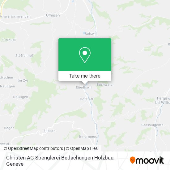 Christen AG Spenglerei Bedachungen Holzbau map