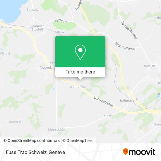 Fuss Trac Schweiz map